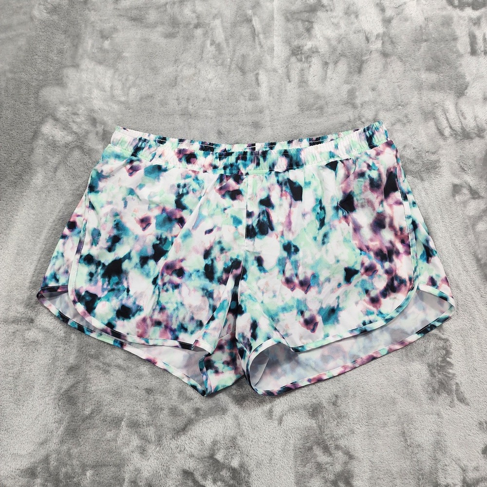 Old Navy Active Shorts Womens‎ L Multicolor Spring Run Go-Dry Lined Running Gym